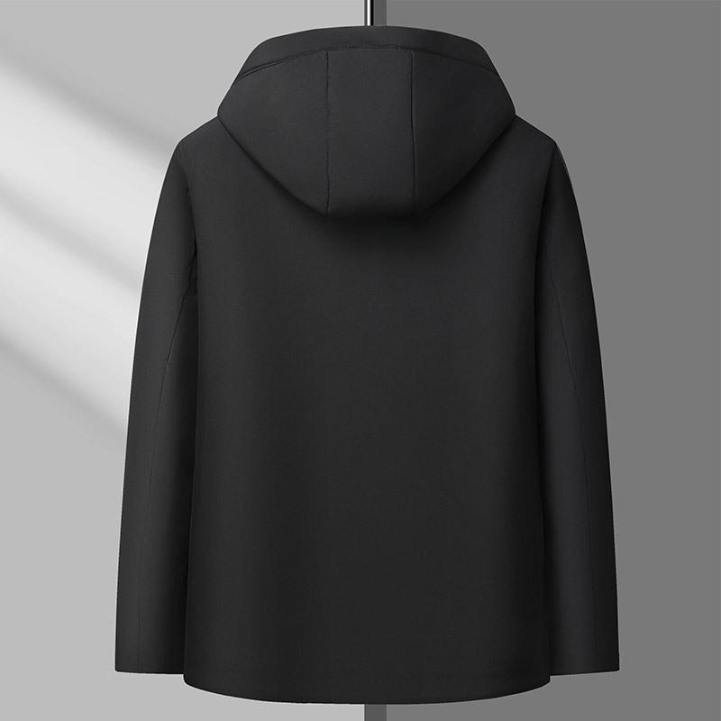 Chapéu Desmontável de Outono e Inverno Jaqueta Casual Espessa Acolchoada de Algodão para Homens de Meia-idade Jaqueta Quente Acolchoada de Algodão para Homens para o Papai