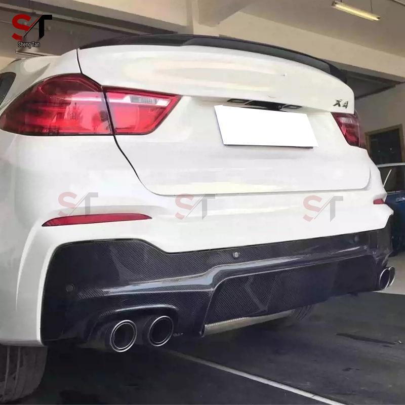 BMW X4 F26 Carbon Fiber 3D Rear Lip Diffuser Body Kit Accessory