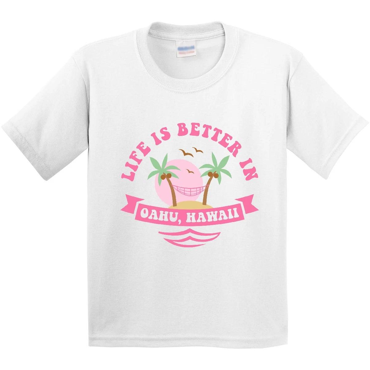 Inktastic Life s Better In Oahu Youth T-Shirt Life Is Hawaii Aloha Beach Sunset 140