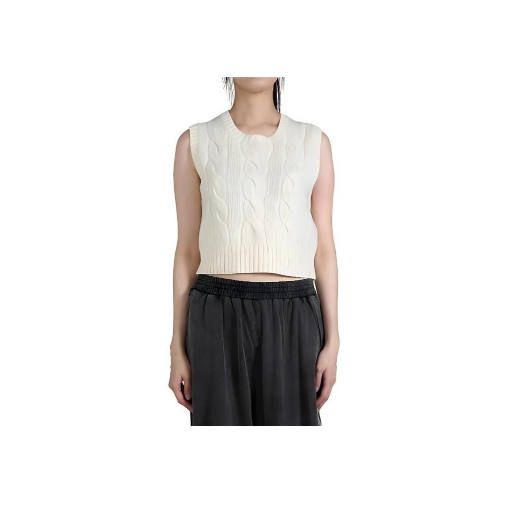 Polo Ralph Lauren Solid Color Pullover Crew Neck Sleeveless Knit Top Women tops White 211941553-004