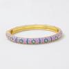 Small Petal Chinese Flower Bangle Enamel Floral Women's Hand Bracelet  Jewelry Gifts