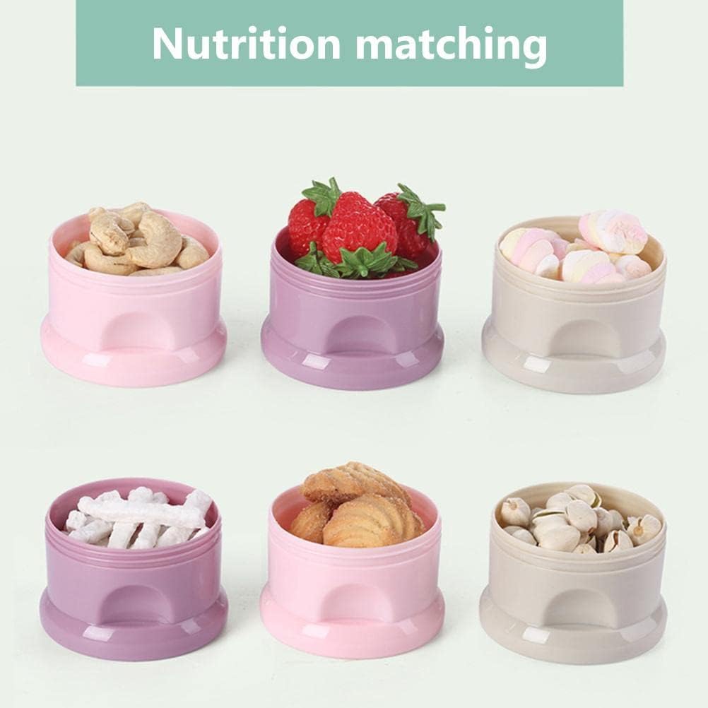 Enfudid Portable Milk Powder Dispensers Pot, 4 Layer Formula Milk Storage Container Portable Food Storage Containers, Food, Snacks, Powder Container
