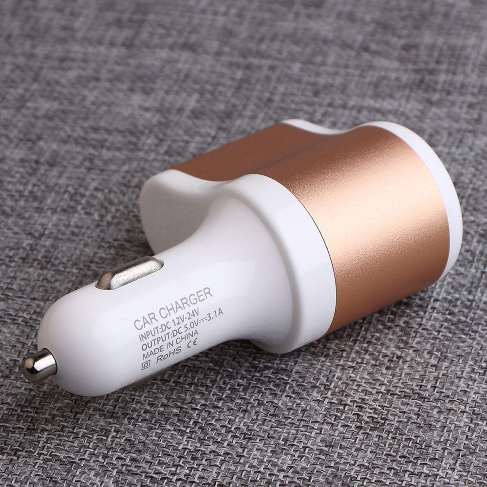 12v24v Ports 2 Usb Car Charger Lighter Socket Splitter Power Adapter For Iphone