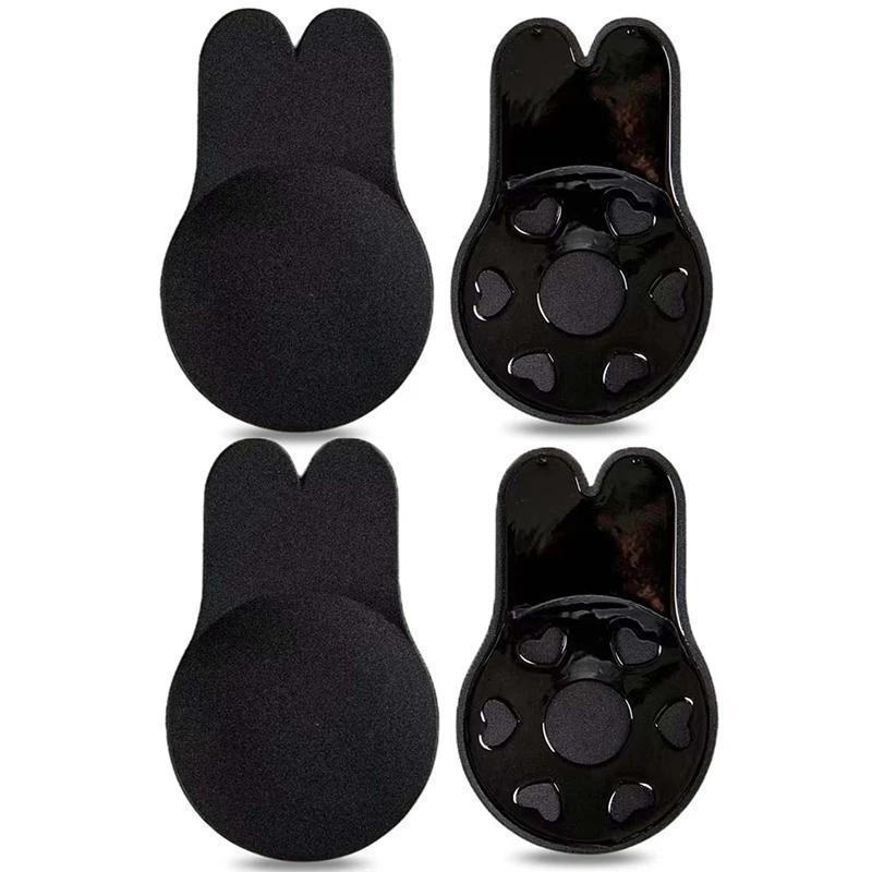 Reggiseni Push Up da Donna Silicone bio-pasta Reggiseno Adesivo Reggiseno Senza Spalline Copricapezzoli Riutilizzabile Pastiglie Adesive per Sollevamento del Seno Copricapezzoli a Forma di Coniglio