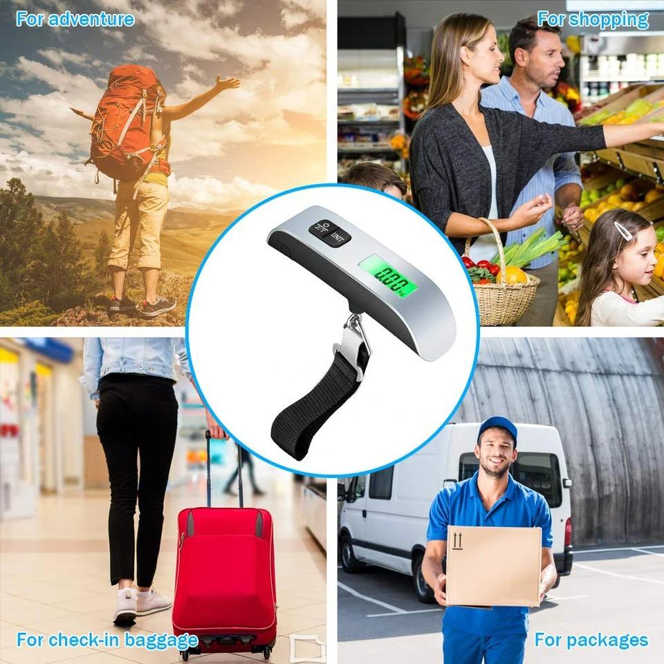 50Kg /10g Mini Hanging Hook Scale Electronic Digital Luggag Scale Portable Travel Suitcase Bag Scale Weight Balance Electronic Kg Lb