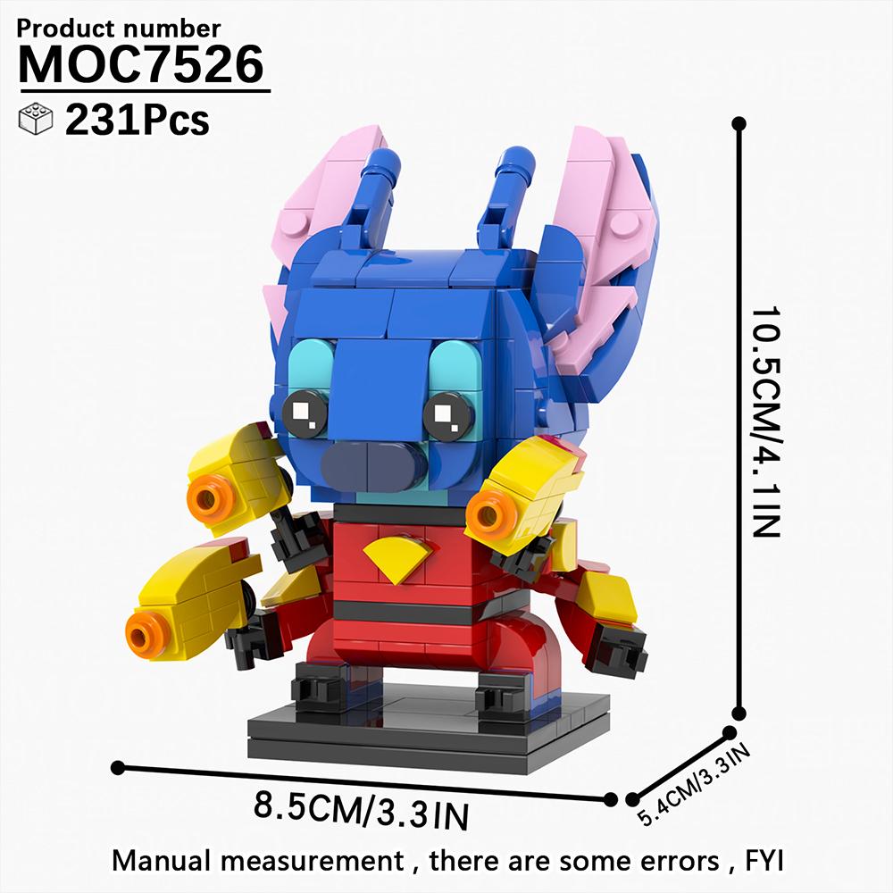 MOOXI Various Cartoon Movie SpongeBobed Stitched BrickHeadzed MOC Brick Model Kit DIY Children Toy Building Block Set Adult Gift