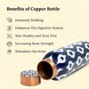 Pure Copper Water Bottle, Leakproof, Pure Copper Water Bottle, Tamba, Health Benefits, Authentic, Durable (Imago Blue)