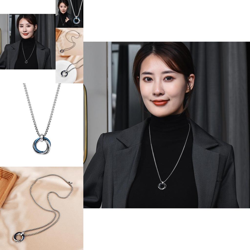 Trendy Titanium Steel Necklace For Men And Women With Minimalist Geometric Design Ideal For Casual Wear And Gifts