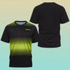 Summer Men's Table Tennis Training Uniform, Casual and Comfortable Sports Short Sleeved Top, 3D Printed O-neck Short Sleeved T-shirt