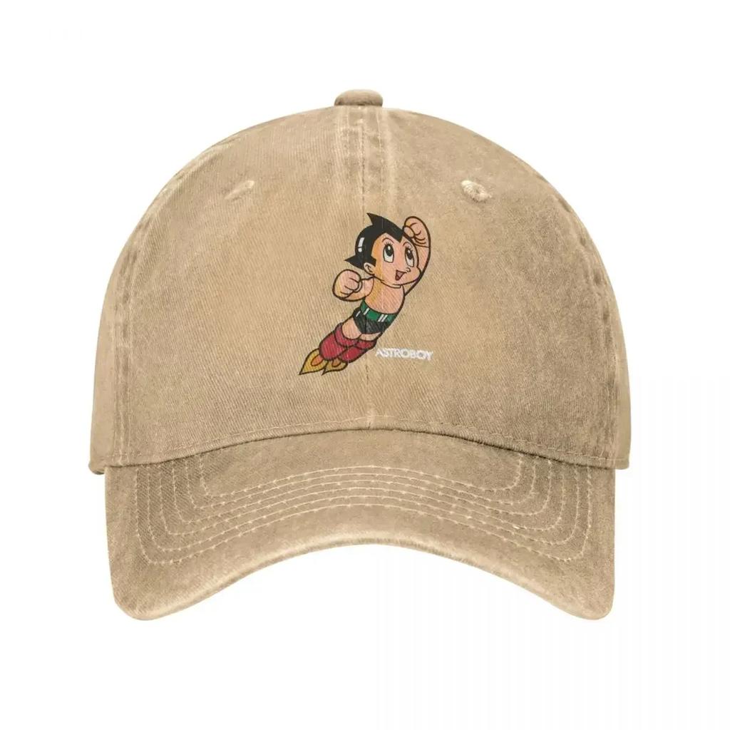 Vintage Astroboy Anime Robot Letní kšiltovka Táta kšiltovka Vintage Astro Boy Vesmír Cartoon Manga Klobouk Denim Venkovní kazeta