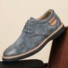 Zapatos Oxford clásicos de cuero genuino para hombres, zapatos planos, zapatos casuales de cuero de ante cómodos, mocasines, zapatos de negocios para hombre