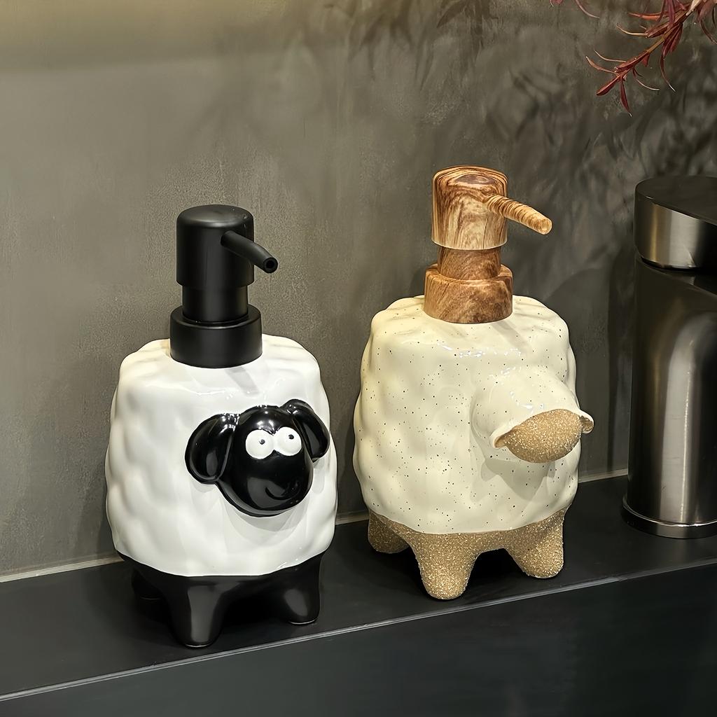 Soap Dispenser Cartoon Lamb Hand Sanitizer Bottle Shower Gel Dispenser Bottle Press Bottle Ceramic Shower Shampoo Dispenser