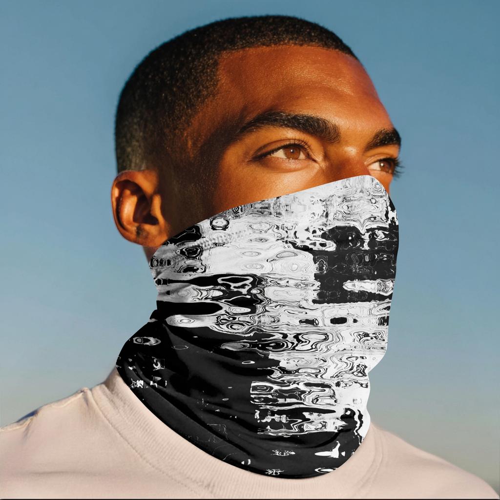 გარე ველოსიპედის ნიღაბი მოდური პრინტით, თავსაბურავი, კისრის შარფი