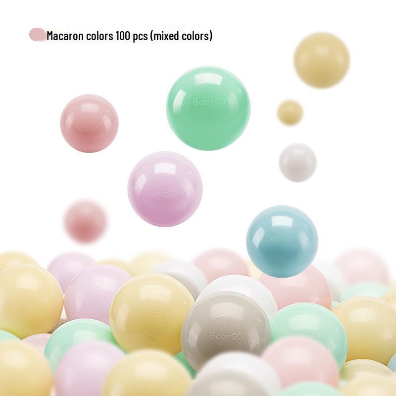 Babygo Odorless Indoor Ball Pit with Elastic Fence and Ocean Colored Balls for Infants and Children