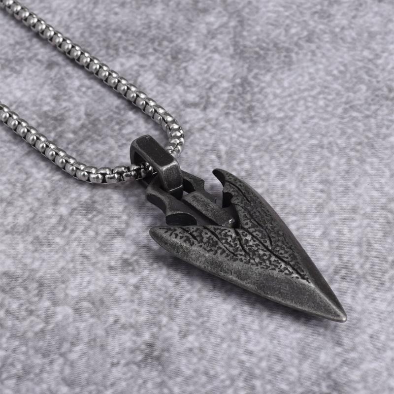 Retro Nordic Mythology Pirate Celtic Weapon Spearhead Pendant Necklace Charm Men\\'s Hip Hop Cool Trend Jewelry Gift