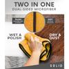 Solid Multipurpose Plush Microfiber Cleaning Cloth Towel for Household, Car Washing, Drying & Auto Detailing - 16" x 24" (6)