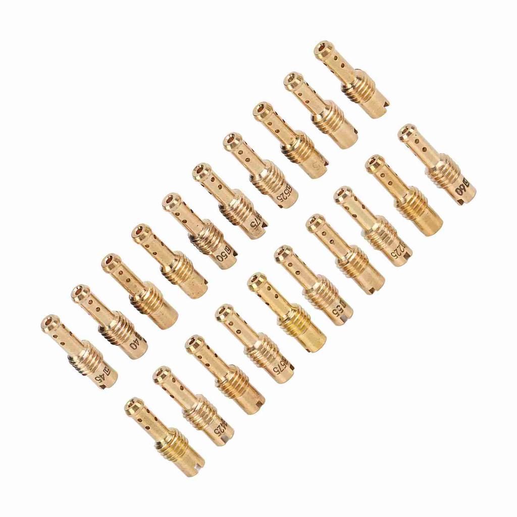 20PCS Carburetor Slow Pilot Jet Kit 12.5‑60 Metal Replacement for MIKUNI VM TM TMX Carbs