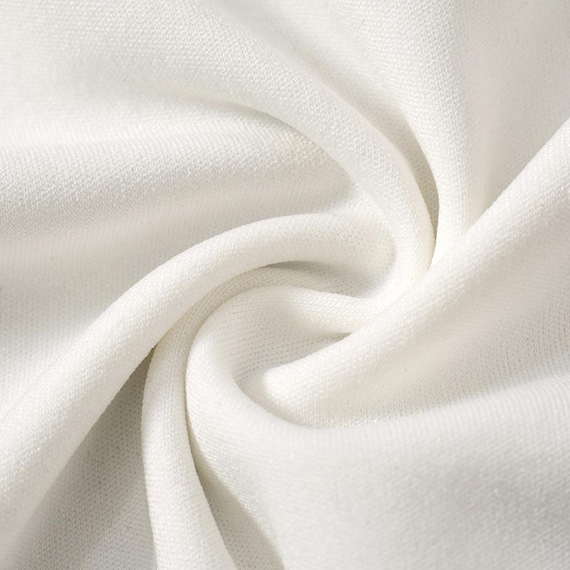 QICED Vestito sexy da donna con fiocco sulle spalle e gonna a fascia per il seno e i fianchi