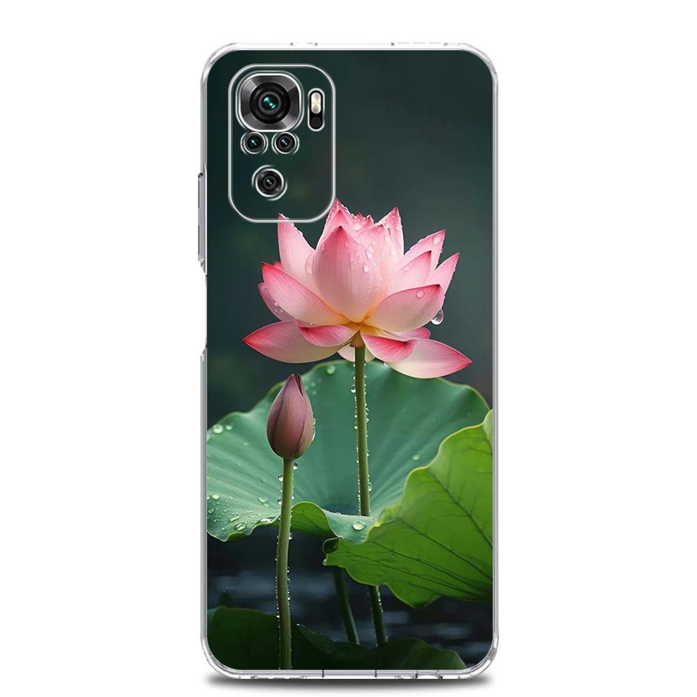 Luxury Lotus Flower Soft TPU Phone Case For Xiaomi Redmi Note 15 14 13 12 4G 10 11 Pro Plus 5G 14C 13C 12C 10C 9A Cover