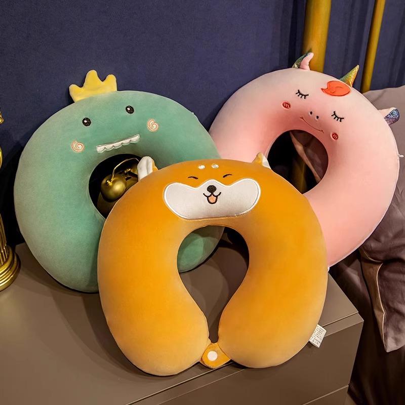 Memory Foam U-Shaped Travel Neck Pillow for Airplane and Nap Support