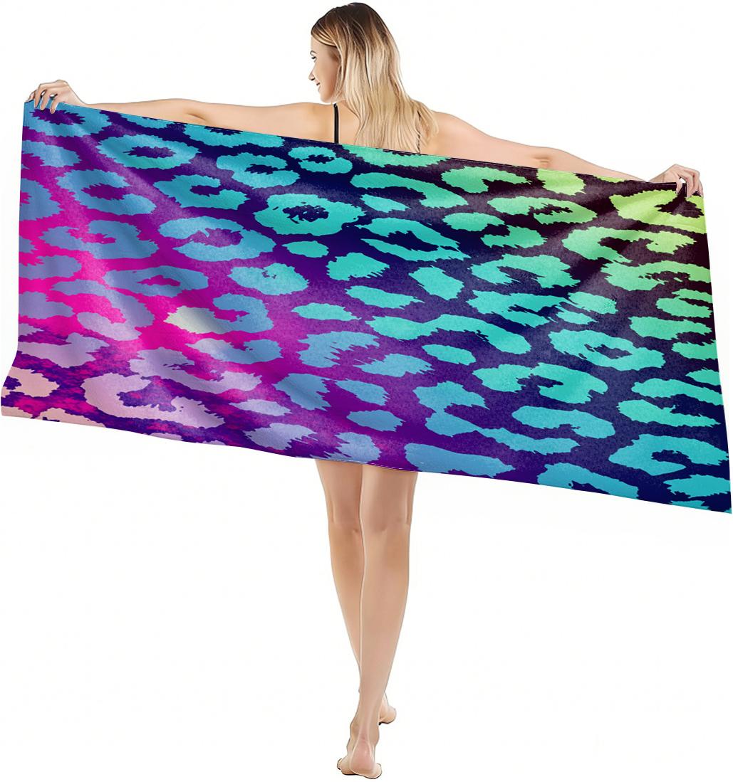 

1PC Towel Animals skin arts pattern for family friends Gifts Quick-Dry Beach Towel For Yoga Tourism Beach GYM Camping Swimming W40*H60(CM)