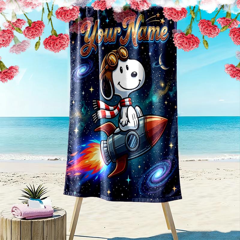 Custom NameSpace dog adventure. Beach Towel Soft Microfiber Summer Towel Quick Dry Absorbent Towel for Beach Swimming Pool Travel