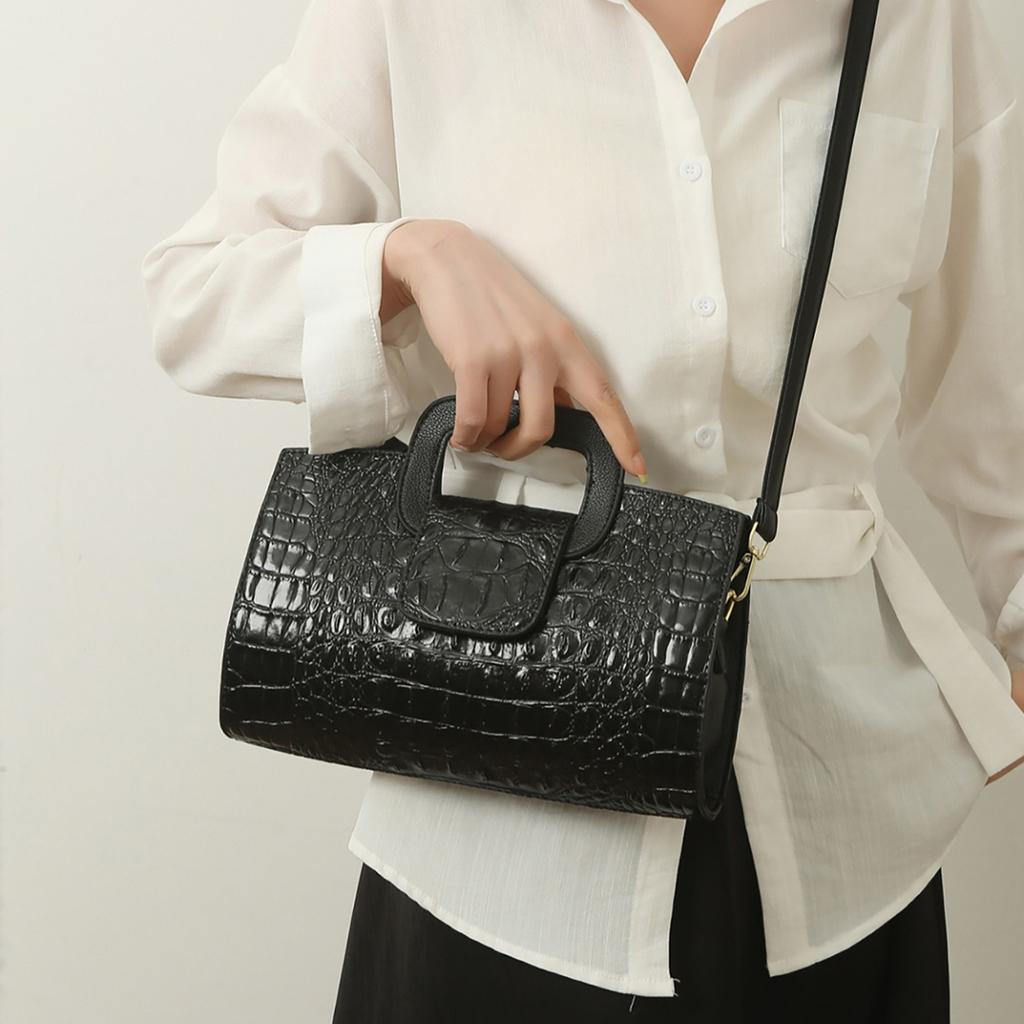 Casual Personality Versatile Fashion Cross-Border Hot-Selling Women's Bag Large Capacity Ladies Crocodile Pattern Handbag Crossbody Bag