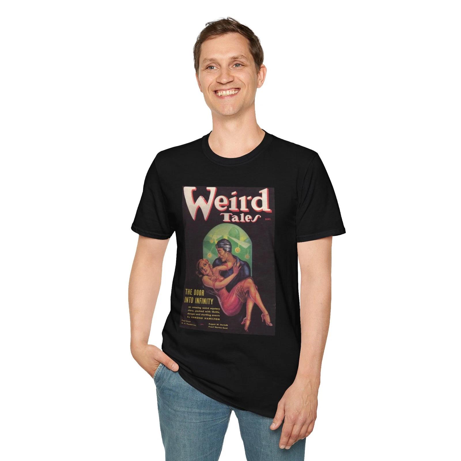 Weird Tales Ccomic Book Cover T-Shirt, Unisex Retro Tee, Gift 1930s 4XL