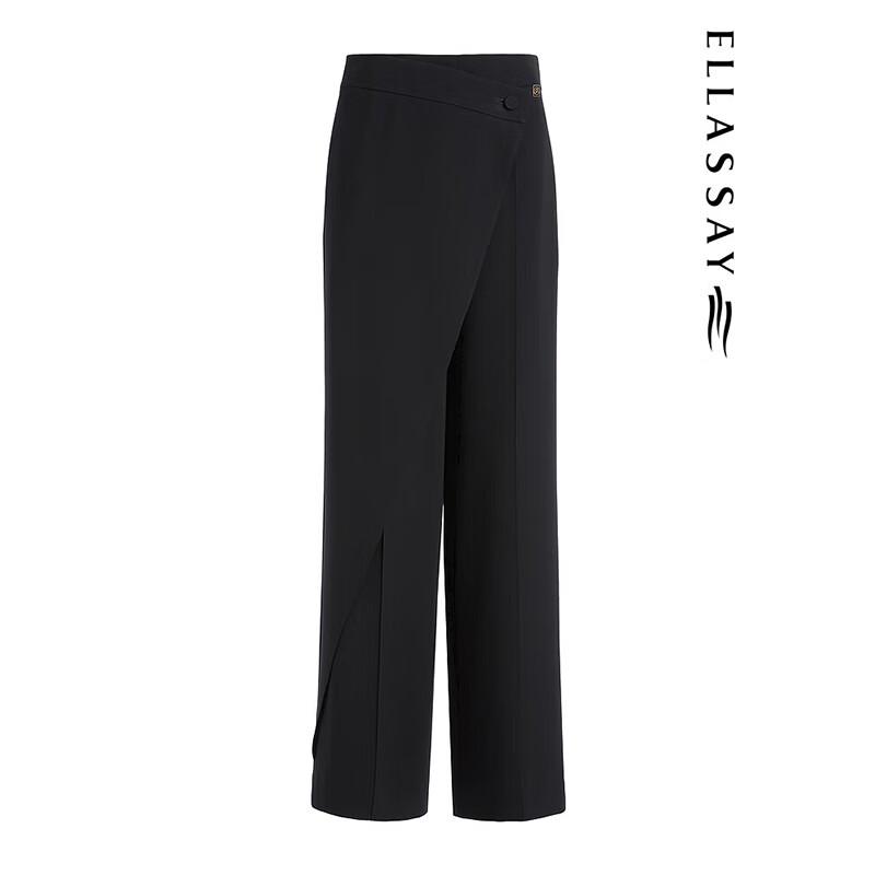ELLASSAY Women's Asymmetrical Drape Acetate Blend Trousers