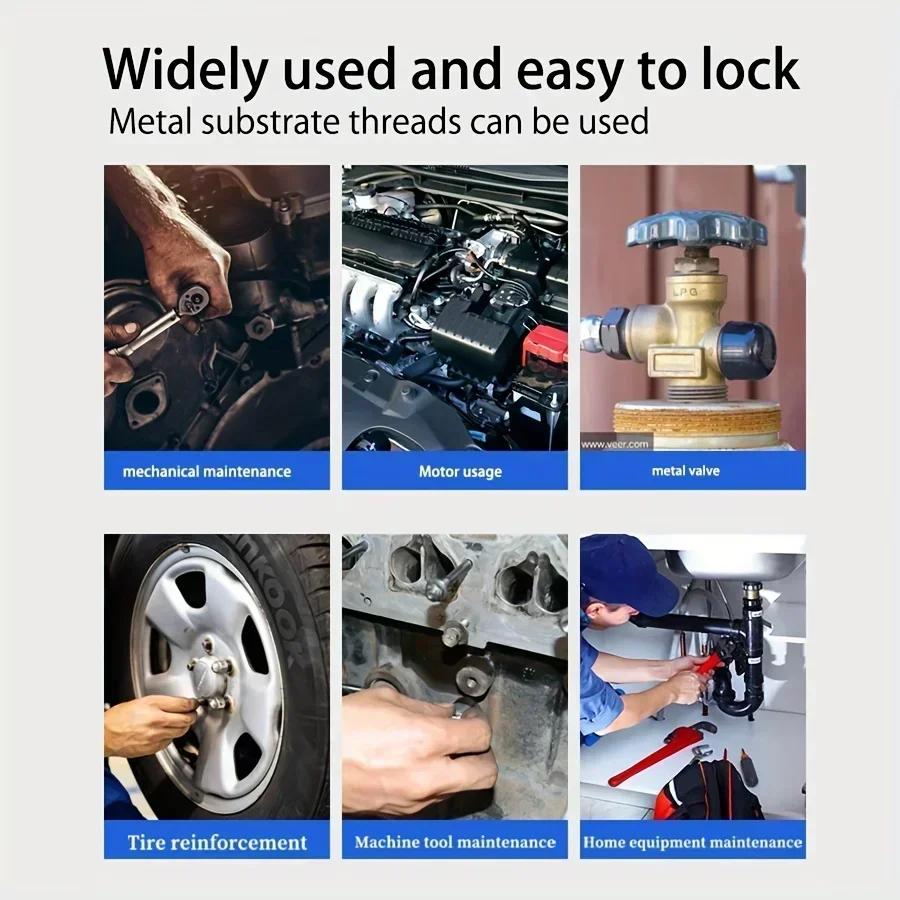 Screw Glue 243 Thread Locker Tightening Screws Prevent Loosening Rusting Caulking Adhesive Temperature Resistance Tool