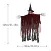 Halloween Hanging Decoration ,Flying with Hats, Festive Scene Setup Accessory Prank Glowing Witch