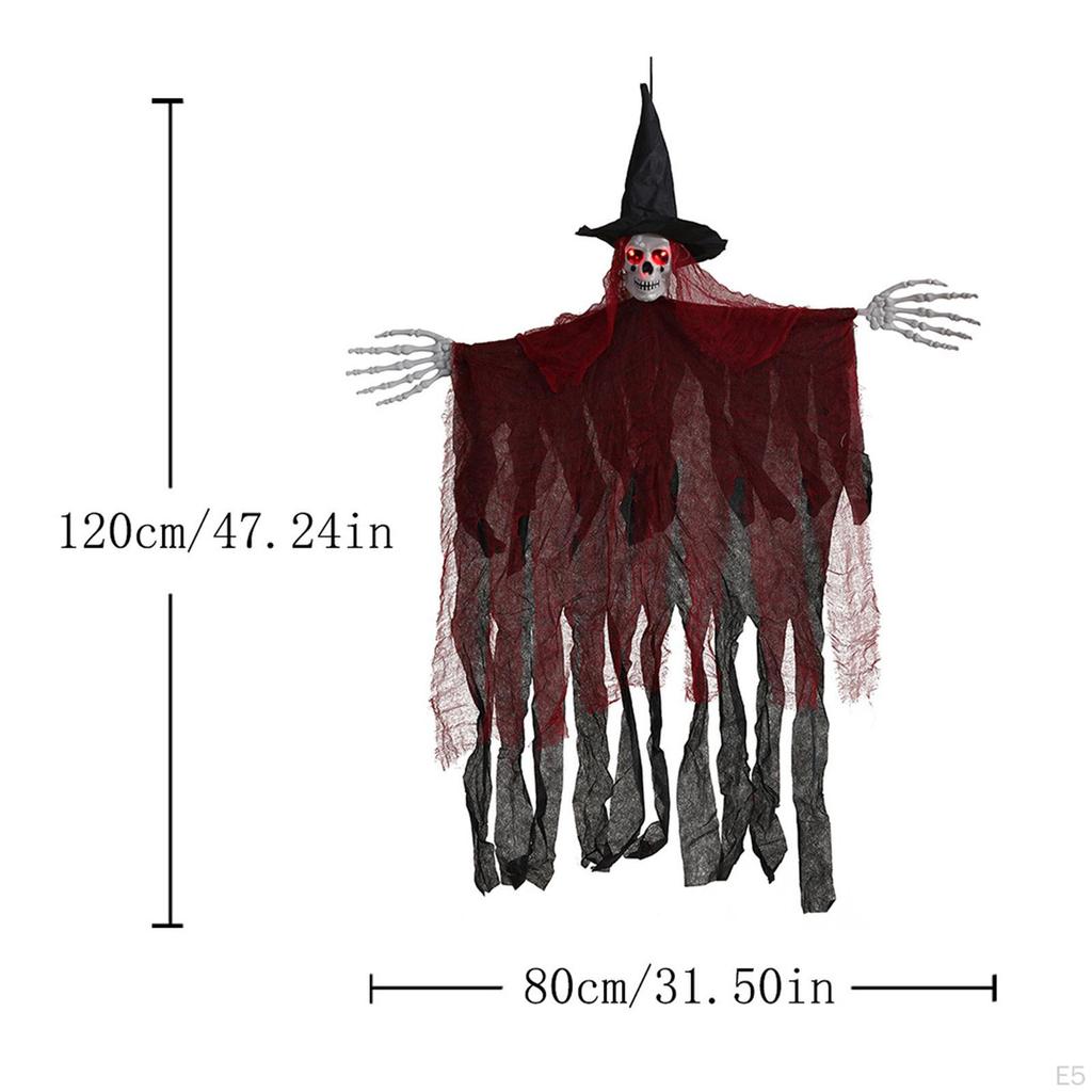 Halloween Hanging Decoration ,Flying with Hats, Festive Scene Setup Accessory Prank Glowing Witch