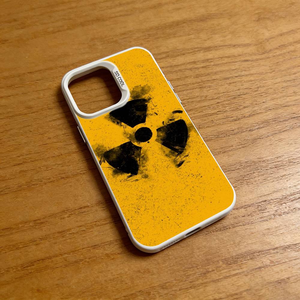 Nuclear Radiation Toxic Danger Sign Phone Case for iPhone 17 16 Pro Max Air 15 14 Plus 12 11 Soft Shockproof Cover