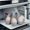 4/6 Grids Egg Holder With Anti-Scald Handle High-Temperature Resistant Silicone Egg Cooker For Home Kitchen Eggs Storage Tools