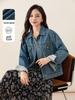 Yi Fei Women’s Vintage Loose Denim Jacket – New Spring Arrival, Versatile Casual Lapel Outerwear