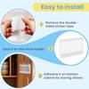 Acrylic Straw Holder for Cabinet, Reusable Straw Organizer with Double Sided Adhesive Tape Tumbler Straws Storage Container for Cupboard Drinking