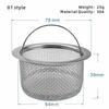 Kitchen Sink Filter Stainless Steel Mesh Sink Strainer Filter Bathroom Sink Strainer Drain Hole Filter Sewer Screen Strainers
