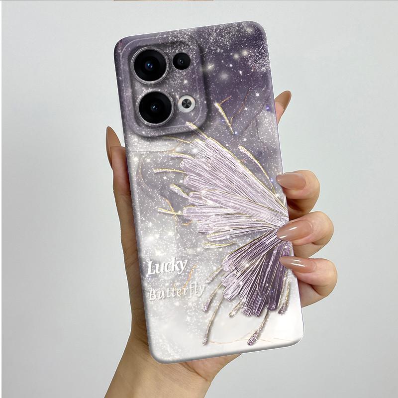 For OPPO Reno 13 CPH2689 Reno13 Phone Case Soft Silicone Funda Sweet Painted Fashion Cartoon Bumper Coque Printed Back Cover