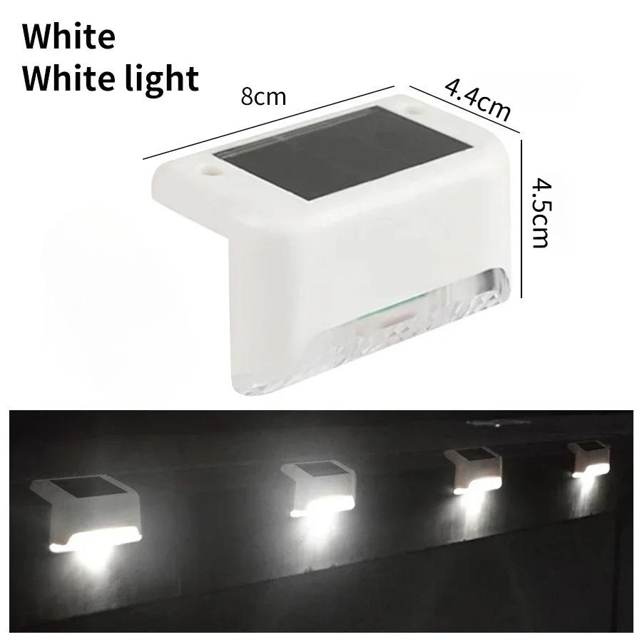 Outdoor Solar Stair Lights LED Waterproof Railing Fence Lights for Garden Yard Step Lighting Enhances Night Safety and Ambience