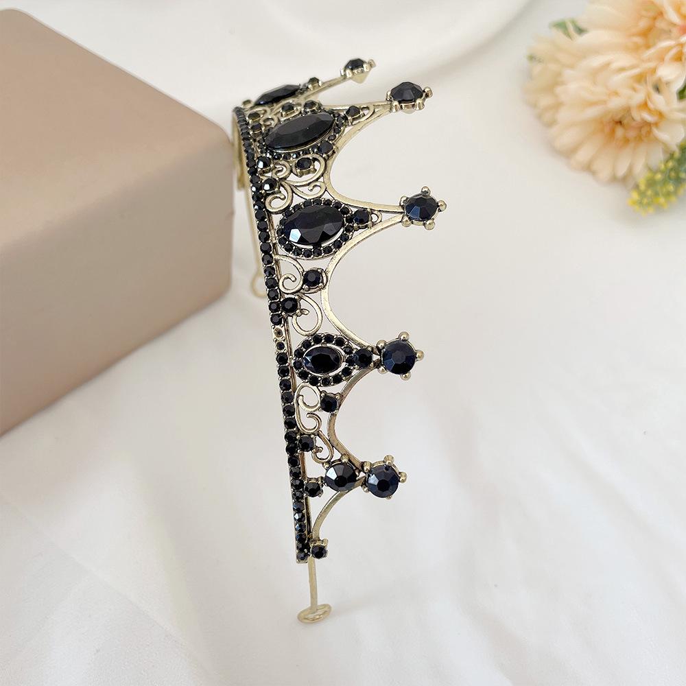 Halloween Black Big Crown Dress Headdress Dinner Hair Accessories Photo Photo Crown Wedding Photo Accessories