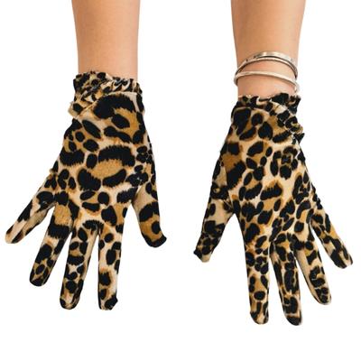 Leopards Pattern Gloves Durability Polyester Warm Comfortable Unisex For Adults Children Winter Fashion Accessory