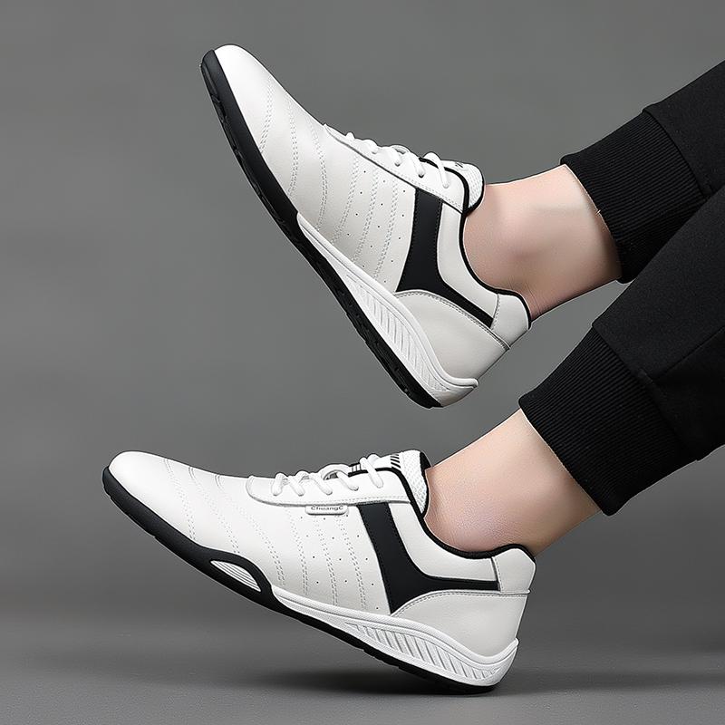 Golf Sneakers for Men, Fashionable and Comfortable. Golf Sneakers for Men, White and Black, Casual Walking Shoes