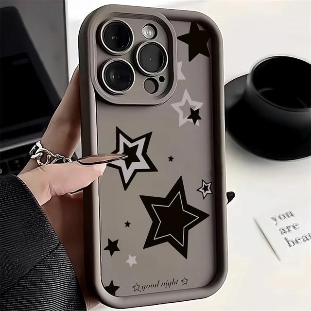 

Силіконовий чохол для телефону Cute Pink Stars для iPhone 15 14 Pro Max 13 12 11 Pro Max X XS XR 7 8 15 14 Plus SE 2024 протиударний чохол For iphone14Promax