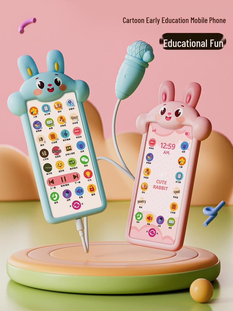 

Children s Learning Tablet: Early Education, Enlightenment & Reading Toy for Toddlers Blue Bunny 15 Keys 4,800+ Content