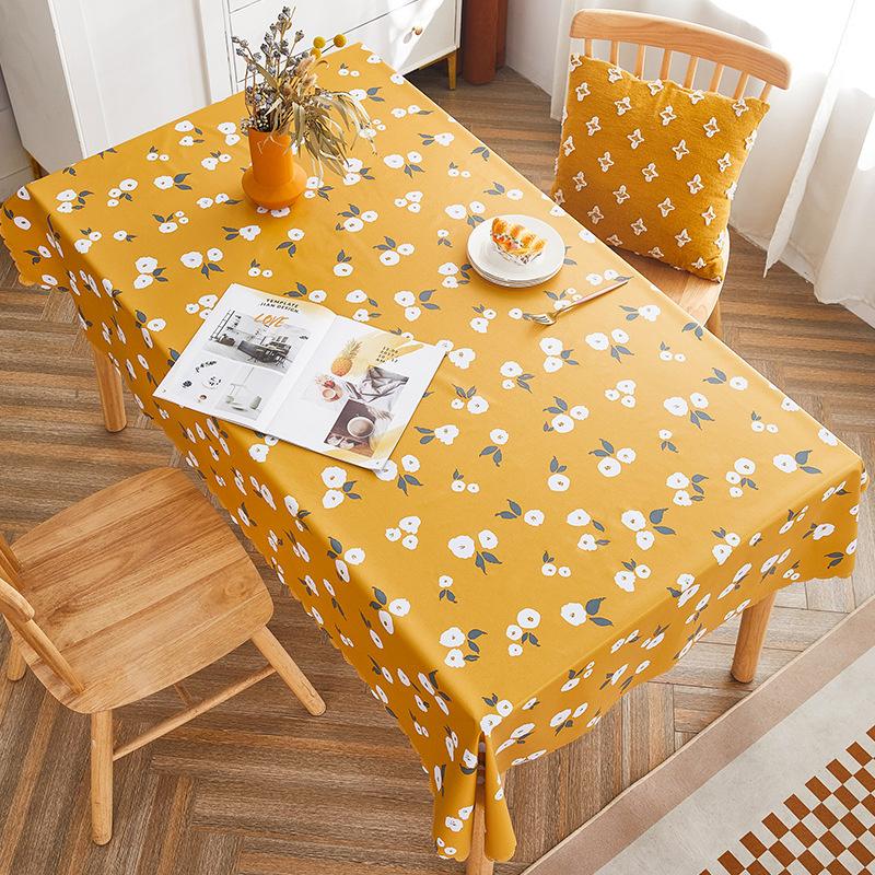 Country Style PVC Waterproof Oil-proof Non-washable Anti-ironing Rectangular Table Cloth Table Mat Home Kitchen Sullpies
