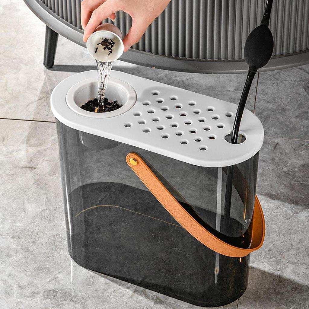 Coffee Table Drain Bucket Tea Garbage Can Chinese Kung Fu Accessory Rubbish Bin Dregs