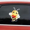 Cute Little Bee Cartoon Insect Car Stickers Waterproof Vinyl Decals Auto Body Window Decor Motorcycle Helmet Stickers M461