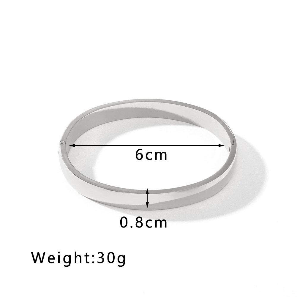 Stainless Steel Bangle Gold Color Sleek Openable Bracelets For Women 4mm 6mm Hand Accessory