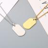 Trendy Metal Dog Tag Necklaces for Men Women Golden Polished Pendant Durable Fashion Jewelry, Daily Casual Party Wear Accessory