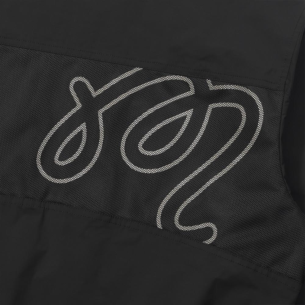 Malbon Golf Malbon Membrane Stadium Jacket Black (Man)